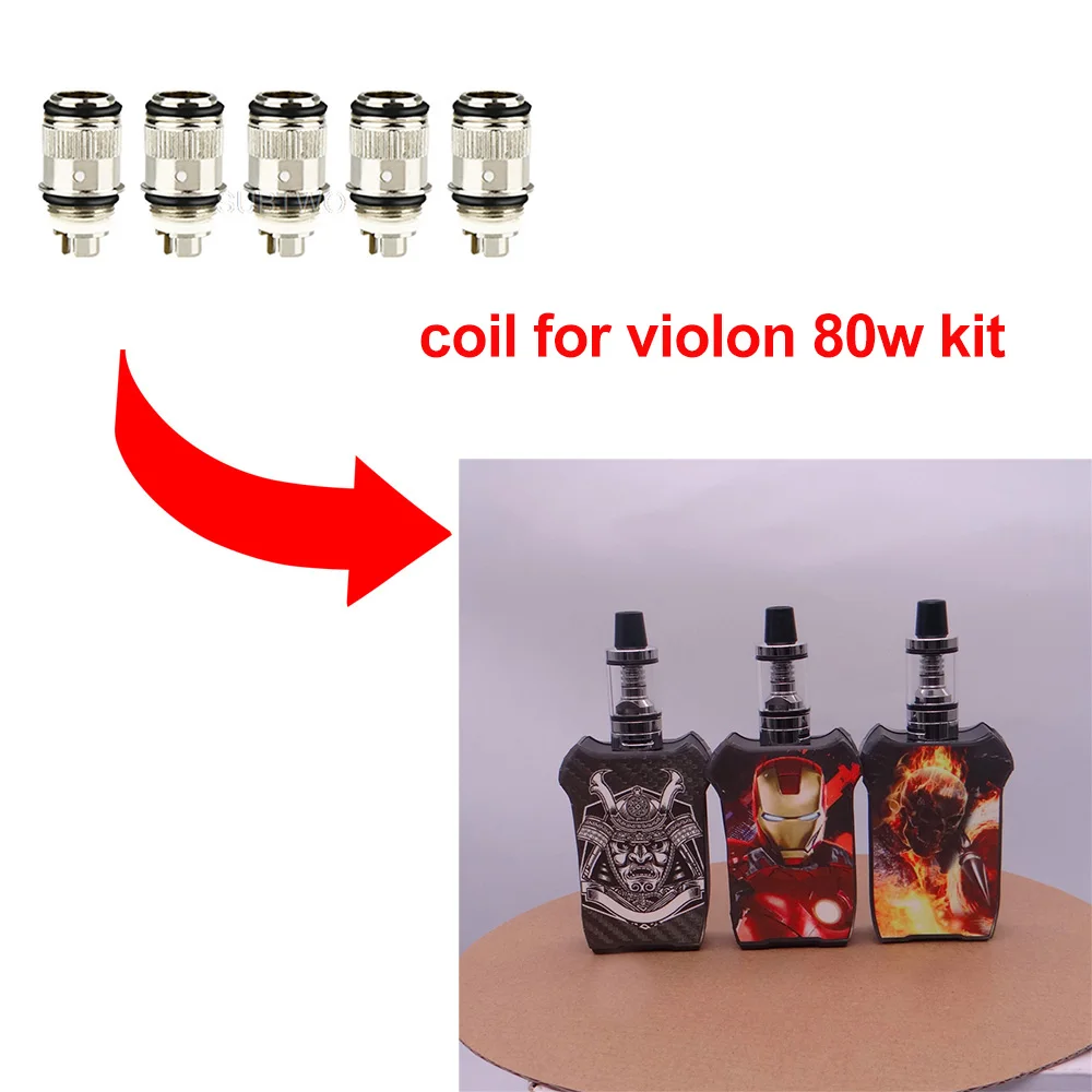 

5 шт/10 шт катушки для Violon 80 Вт Набор Сменные аксессуары для электронных сигарет атомайзер ядро Vape Vapor аксессуар