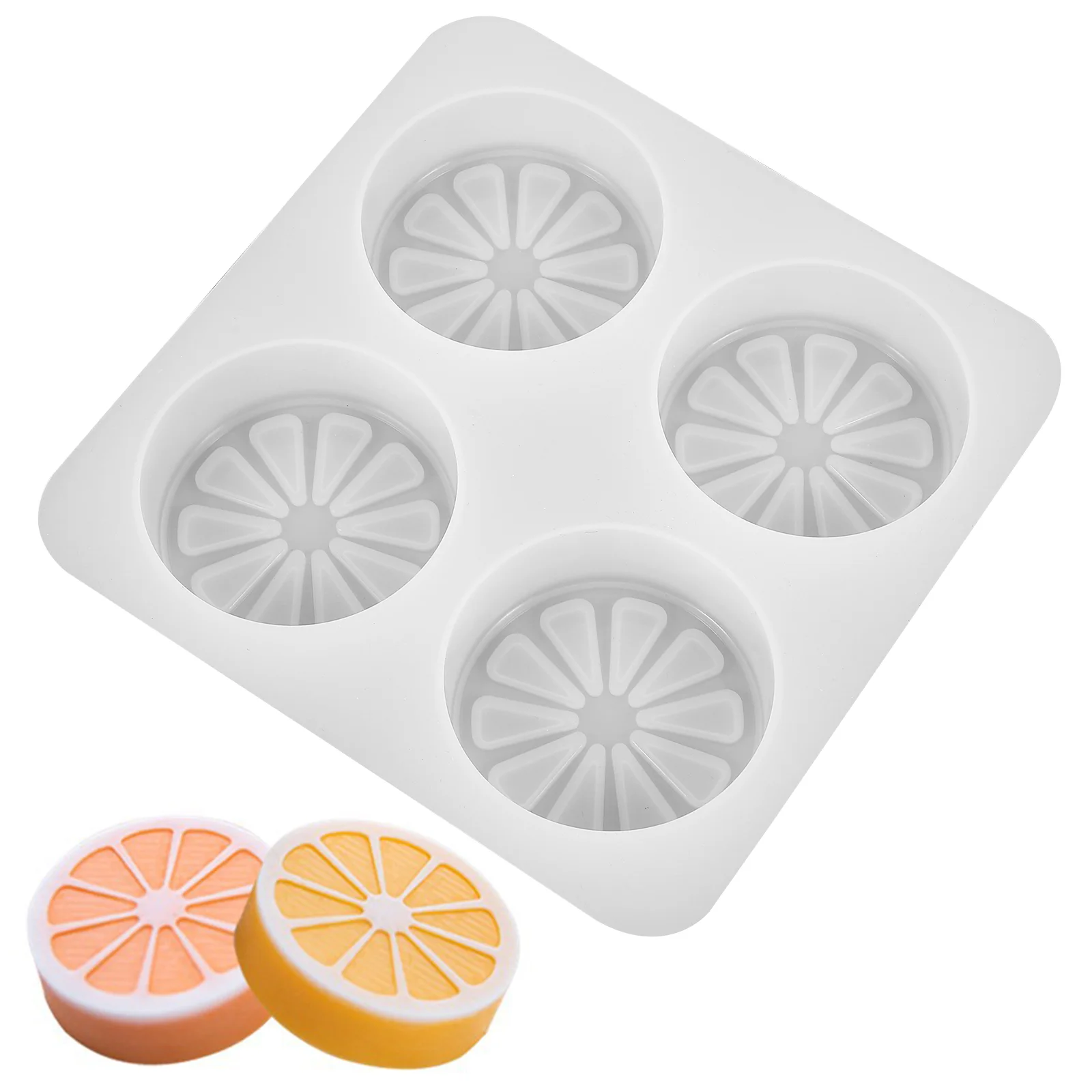 

Soap Mold Molds Silicone Diyhandmade Making Casting Craft Mould Lemon Slice Resin Die Chocolate Baking 3D Tools Four Cupcake