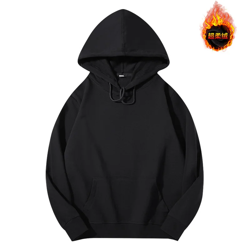 

Autumn Winter Women Hoodies Cotton Solid Harajuku Hooded Pullover Long Sleeve Casual Female Plush Pullovers Unisex roupas femini