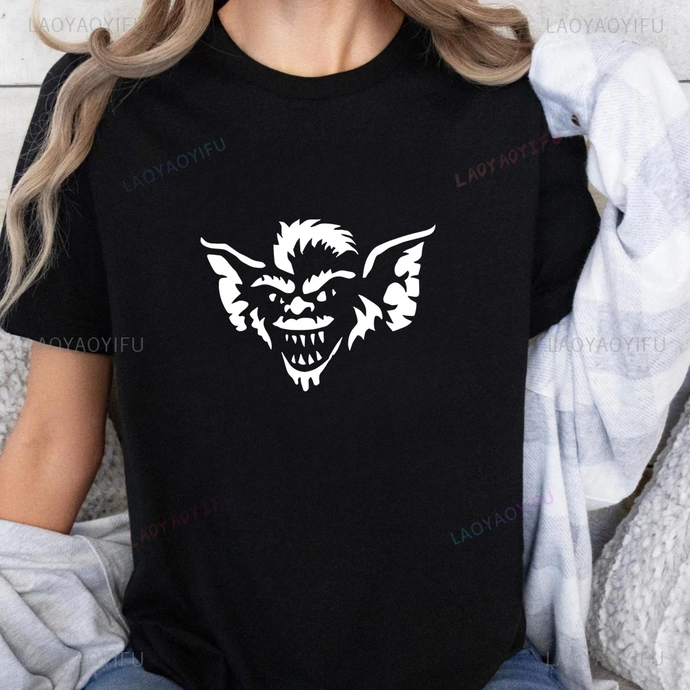 Винтажная футболка с модным принтом Гремлины из фильма топ GIZMO нейтральный тренд