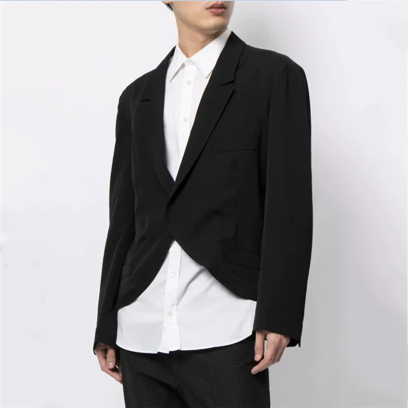 

Men's Suit Coat Spring And Autumn New Slim Fashion Hair Stylist Yamamoto Casual Short Large Size Coat