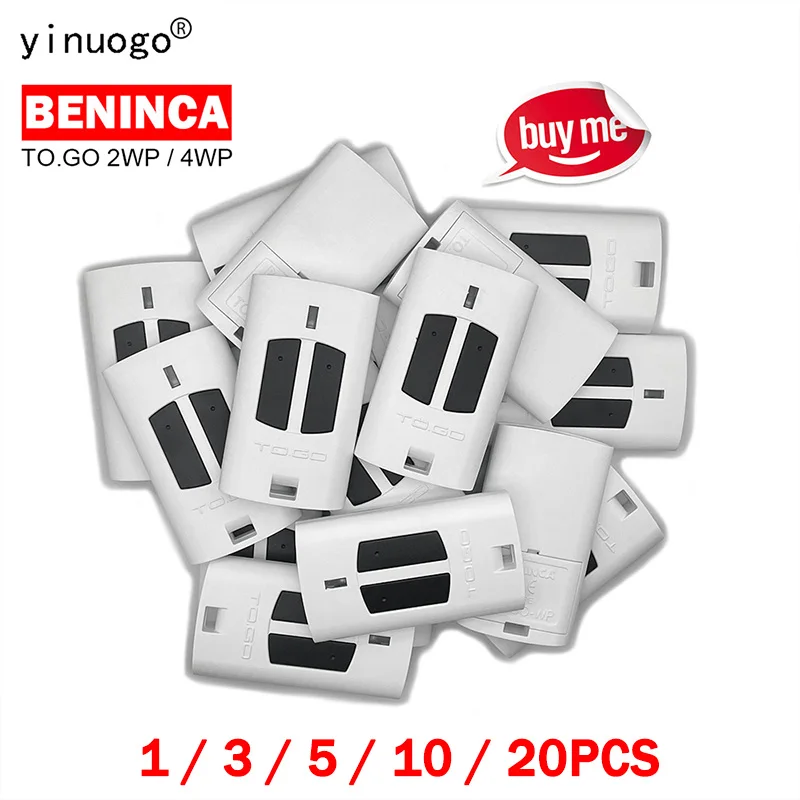 

NEW BENINCA TO.GO 2WP 4WP Garage Door Remote Control 433.92MHz Fixed Code BENINCA Remote Control Hand Transmitter KeyChain