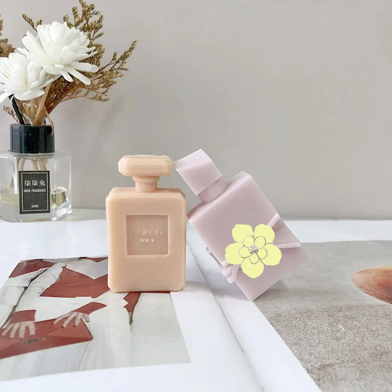 Форма для ароматизированных свечей в форме флакона духов силиконовая форма