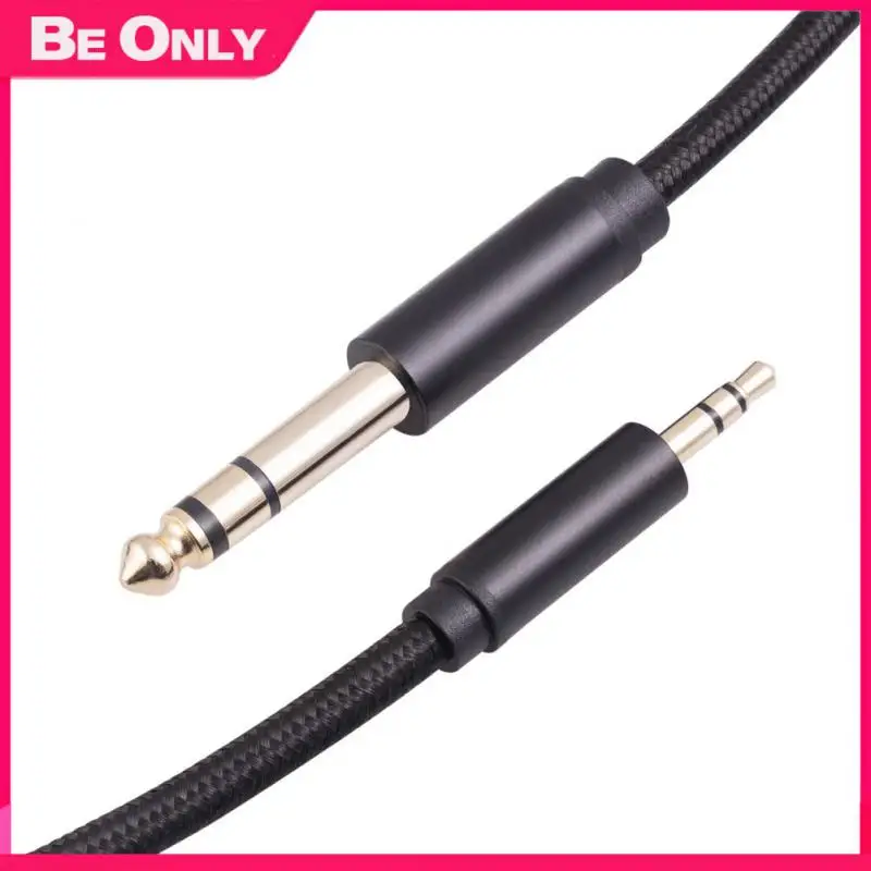 

Gold Plated Adapter Connected To Mobile Phone Computer For Mixer Amplifier 3.5mm Stereo Male Black Audio Cable Speaker Cable