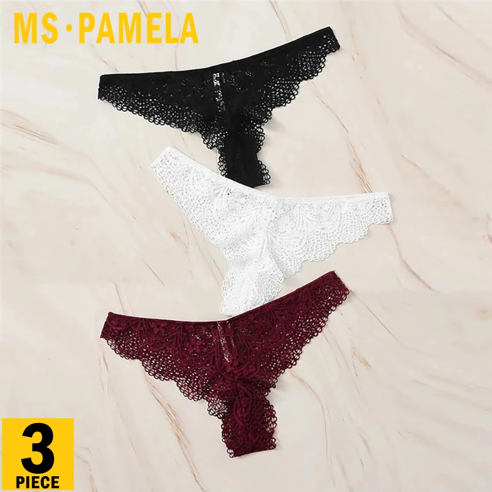 

Sexy Low Waist Thong Seamless Lace Panties Sexy Transparent Tollow Bikini Panties Thong