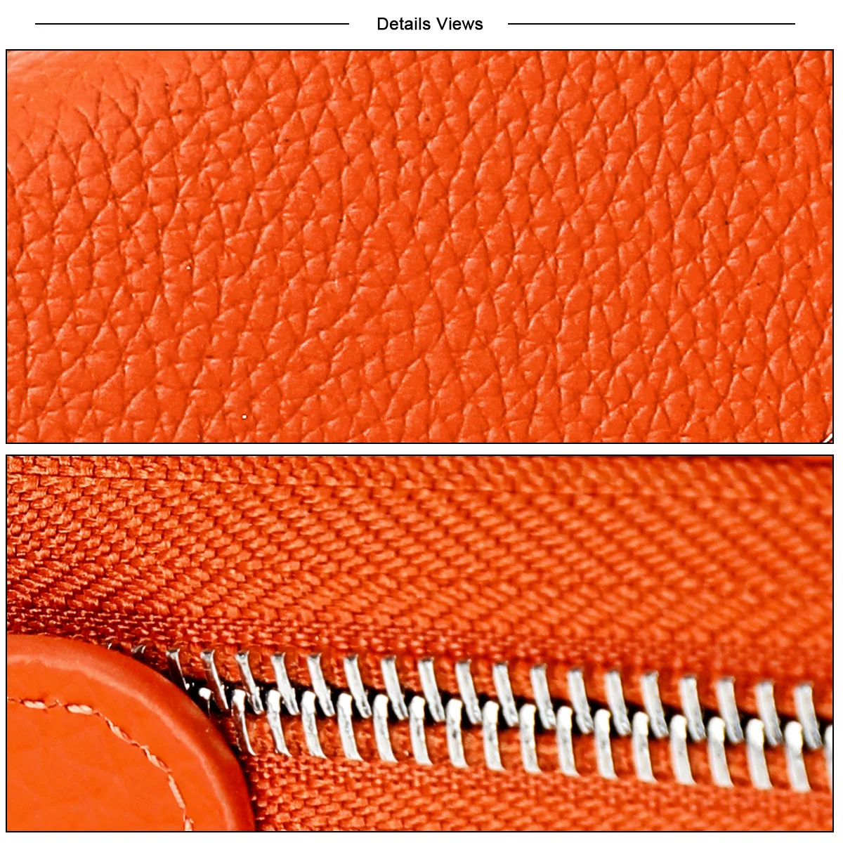 Genuine Leather RFID Clutch Women ID Credit Bank Business Card Holder Coin Pocket Purse Bags Luxury Zipper Wallets For Lady Girl