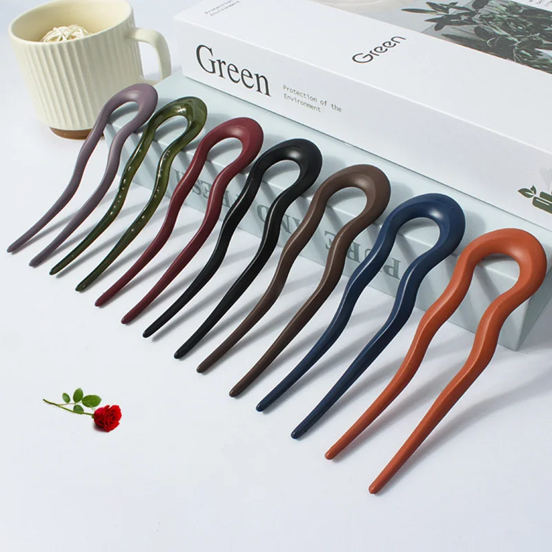 Модные шпильки для волос вилка Шпилька элегантные женские заколки U-образной