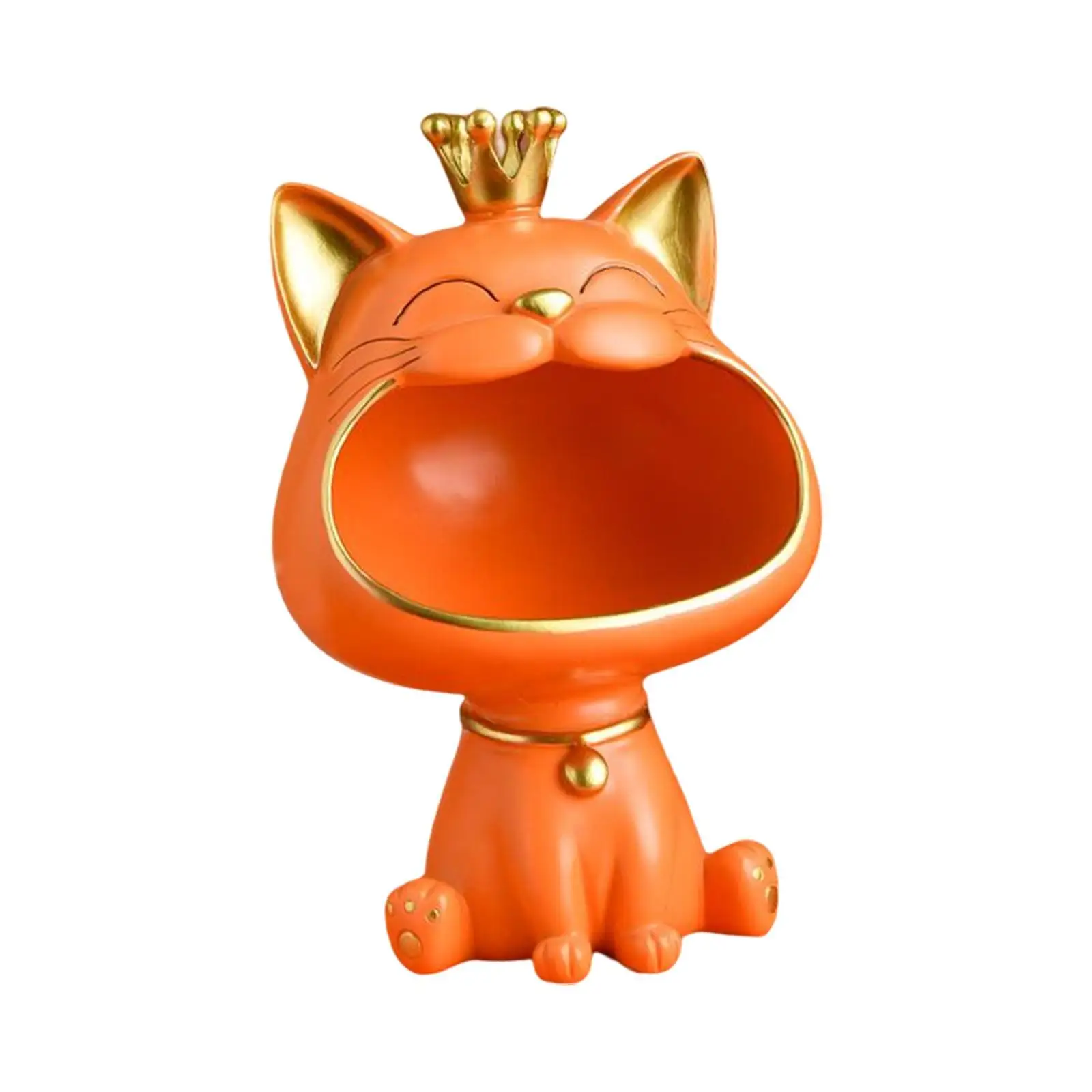 

Nordic Cat Figurine Candy Crafts Organizer Storage Box for Desktop Ornament