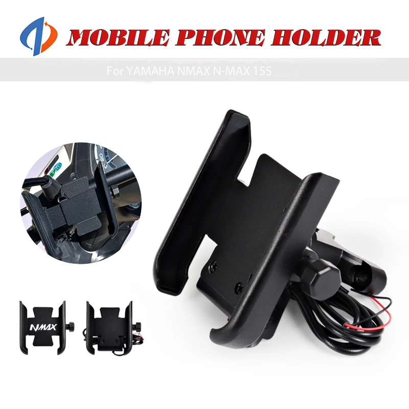 

For YAMAHA NMAX N-MAX 155 NMAX125 2015-2020 Motorcycle CNC Accessories Handlebar Mirror Mobile Phone Holder GPS Stand Bracket