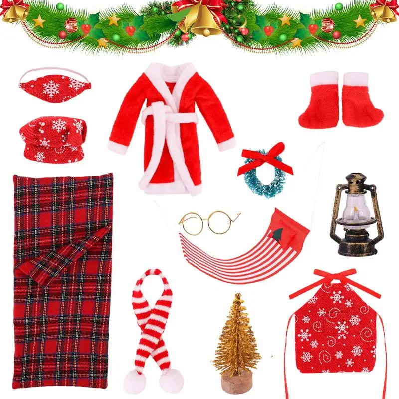 

Christmas Elf Doll Clothing Elf Doll Clothing And Decor Set Festival Supply Christmas Doll Outfit Kit Gift For New Year