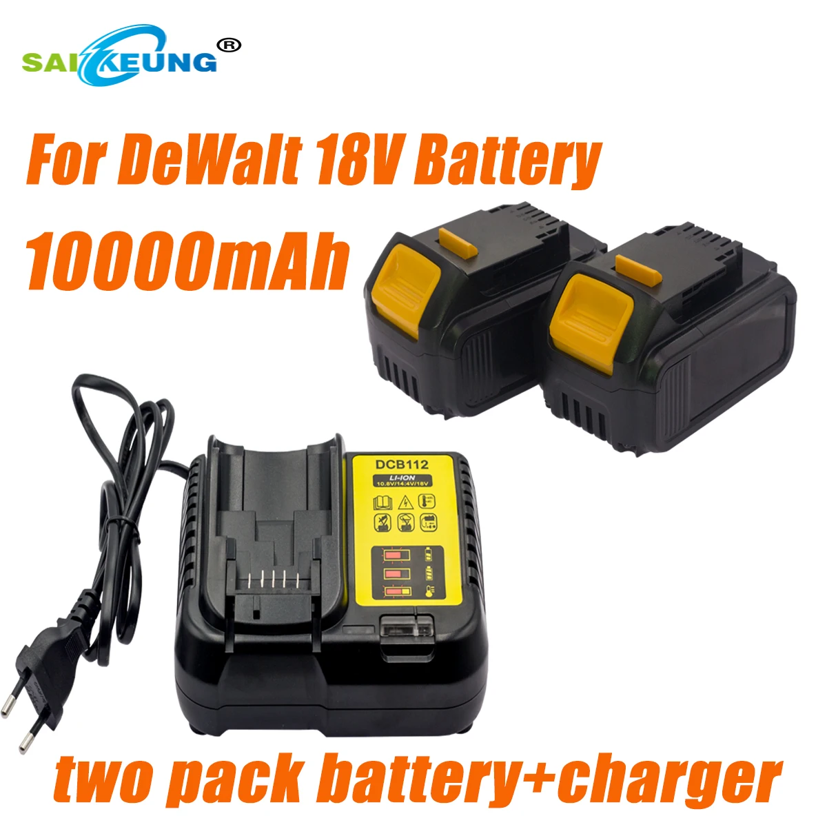 

Suitable for DCB181 DCB183 DCB184DCB185 180 Series Power Tool Battery Pack, Compatible with Original DEWALT 18V 10000mAH Battery