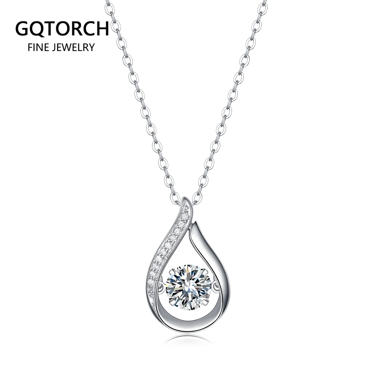

New Design Style 1 Carat 925 Sterling Silver Gemstone Moissanite Necklace For Gift Fine Jewelry Pendant Necklace Women