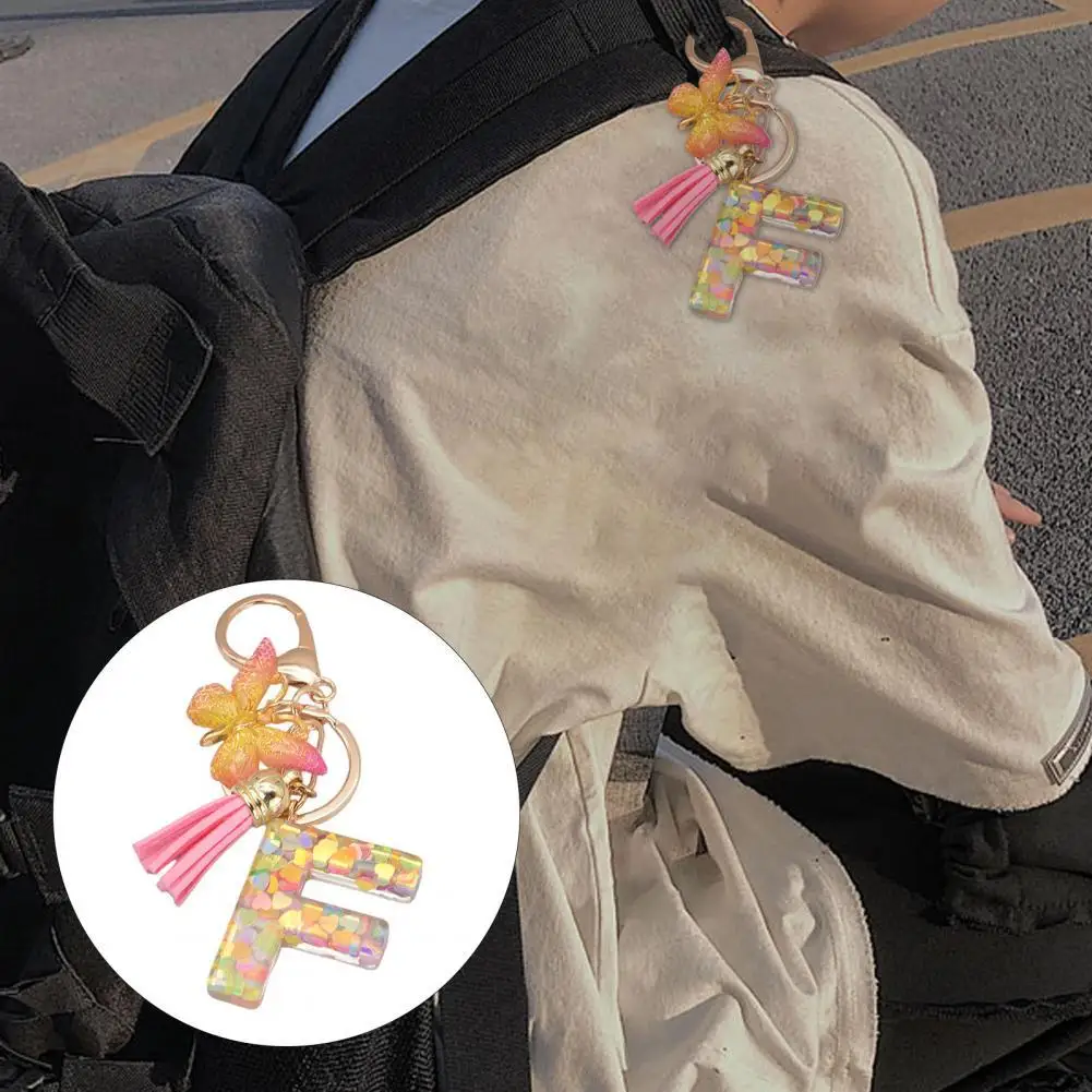 

Брелок для ключей, популярный износостойкий изящный долговечный брелок для ключей с 26 буквами, бытовой держатель для ключей