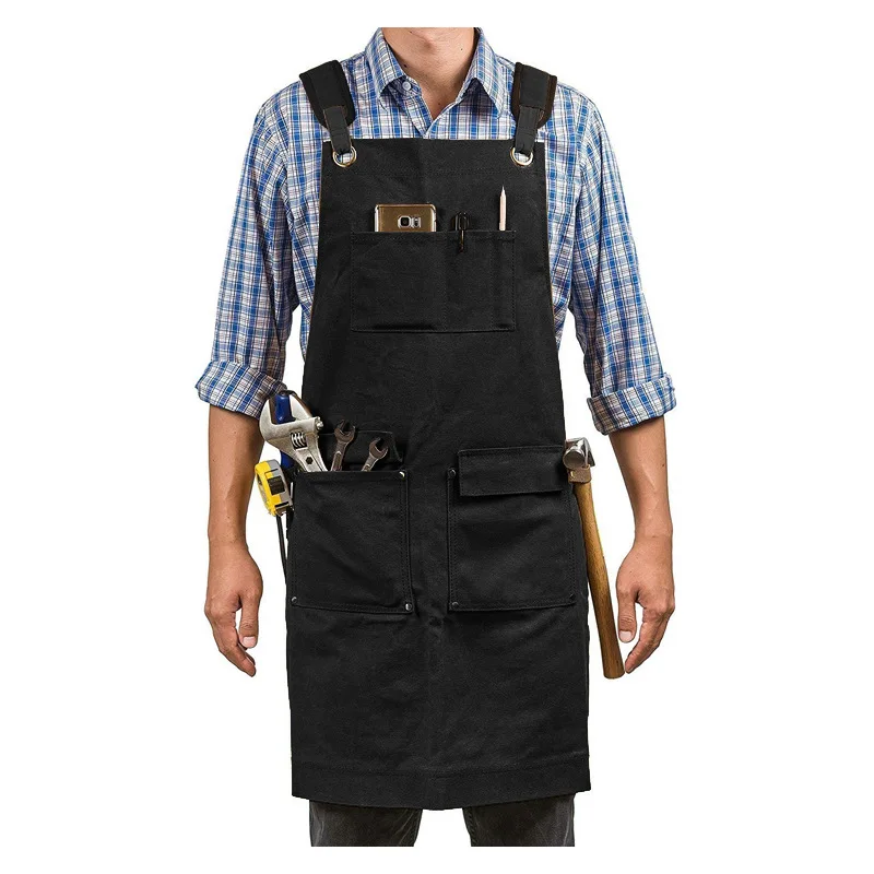 

Thickened Canvas Oil-proof Anti-fouling Carpenter Electrician Garden Work Safety Protection Multi-functional Custom Apron