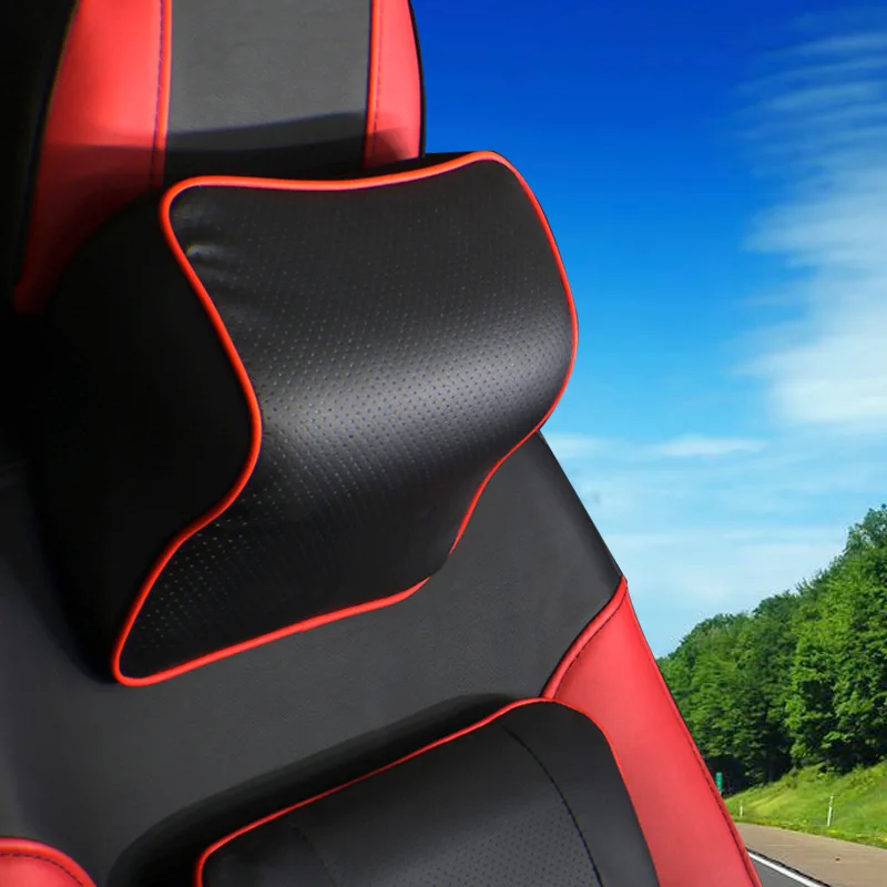 

Подушка на подголовник автомобиля из хлопка с эффектом памяти, подушка для автомобильного кожаного сиденья, Подушка на подголовник автомоб...