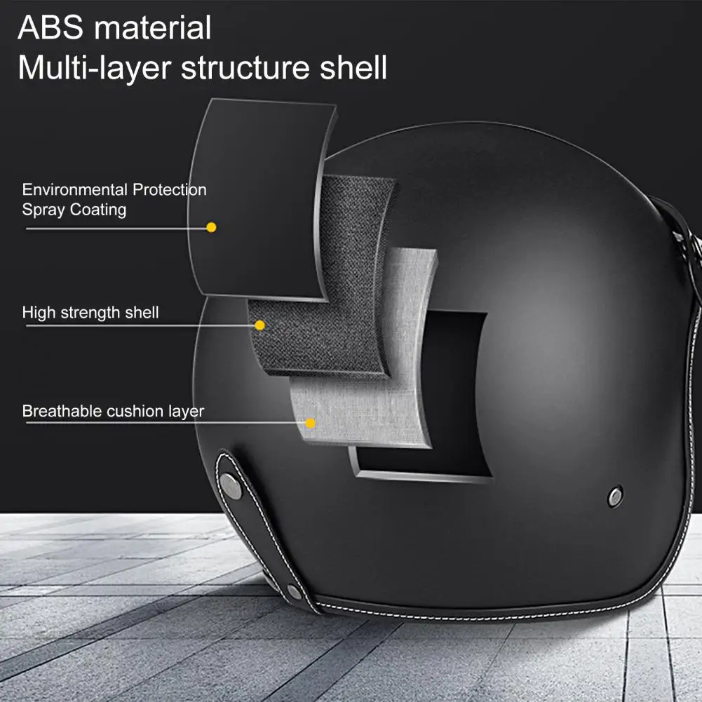 

Half Helmet Adjustable ABS Retro Look Vintage Looking Shockproof Riding Helmet Riding Helmet Cycling Equipment