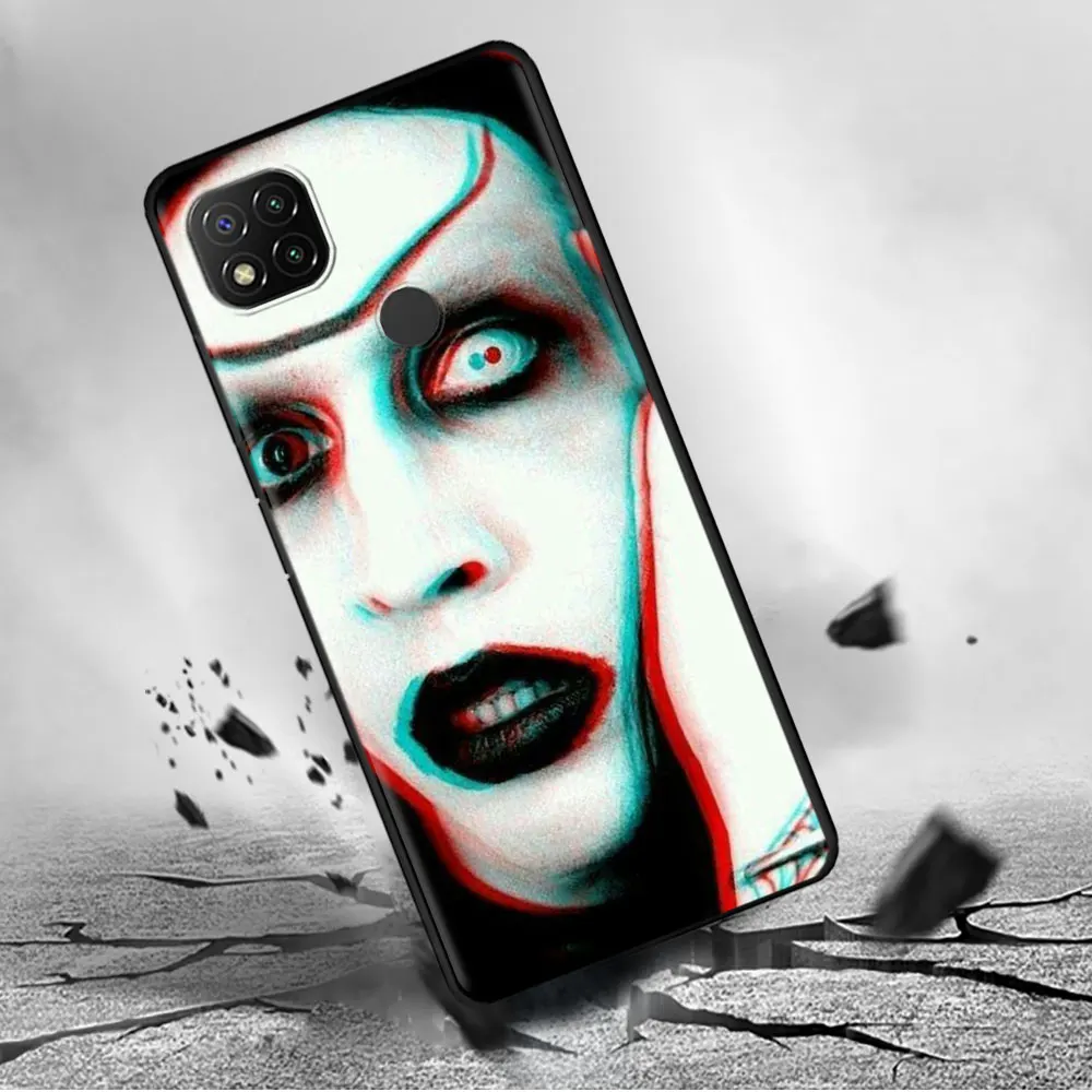 Чехол для Xiaomi Redmi Note 7 9 9T 11 Pro 9C 9S 9A 10 K40 8 K40S K50 8T Celular Funda Marilyn Manson Shell - купить по