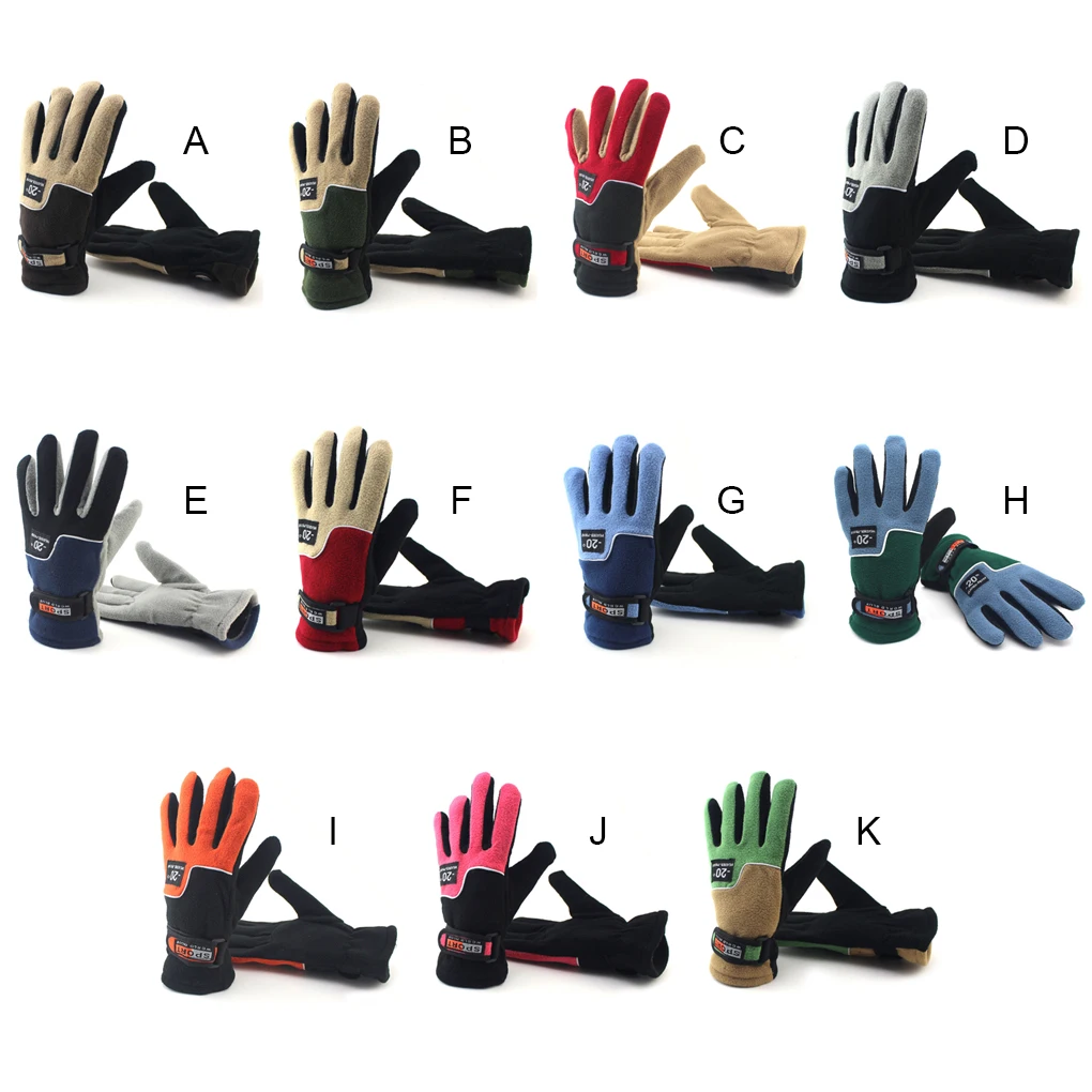 

1 Pair Winter Thickened Skiing Nonslip Glove Snow Ski Gloves Warm-keeping Mittens Motorbike Equipment Sport Man Brown
