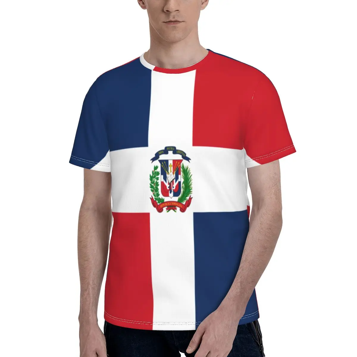 

Футболка мужская повседневная с флагом Доминиканской Республики, модная уличная одежда с коротким рукавом, лето