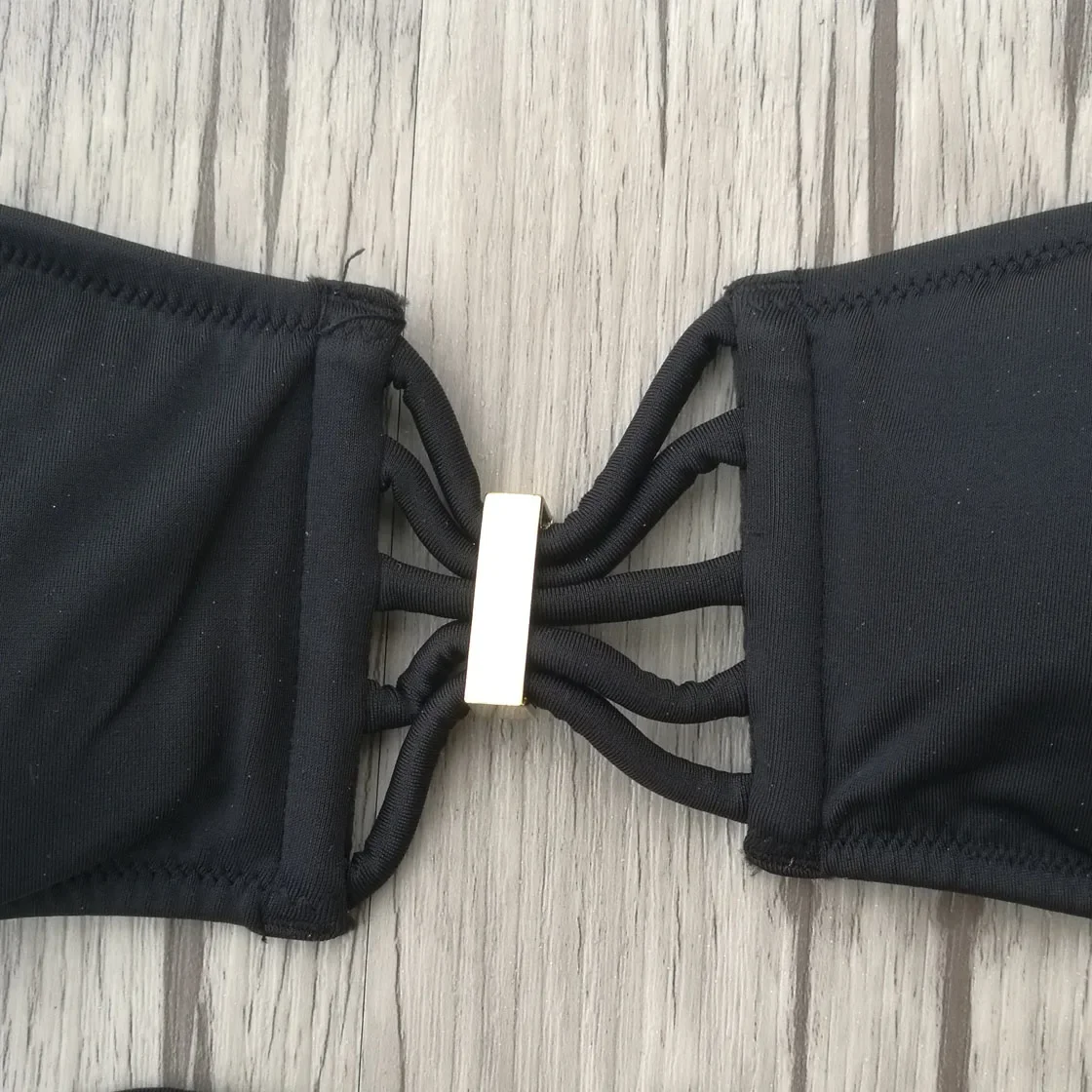 damska bikini czarny bezczelny dół niskiej talii seksowne stroje kąpielowe zestawy strój kąpielowy Biquini brazylijskie