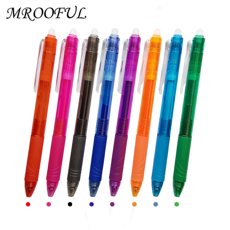 Erasable Gel Pen Set 0.5mm High Capacity Color Ink Erasable Refills Rod Washable Handle Magic School Office Stationery Supplies