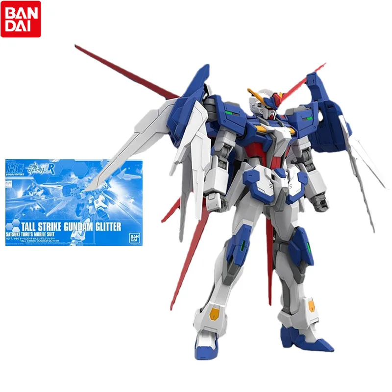 

Bandai Gundam Model Kit Anime Figure HGUC 1:144 AMS-123X-X Moon Gundam Genuine Gunpla Model Action Toy Figure Toys for Children