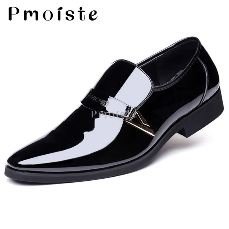 

Sewing Leather Casual Shoes For Men Metal Decoration Sequins Dress Shoes Fashion Breathable Abrasion Resistant Oxford Shoes
