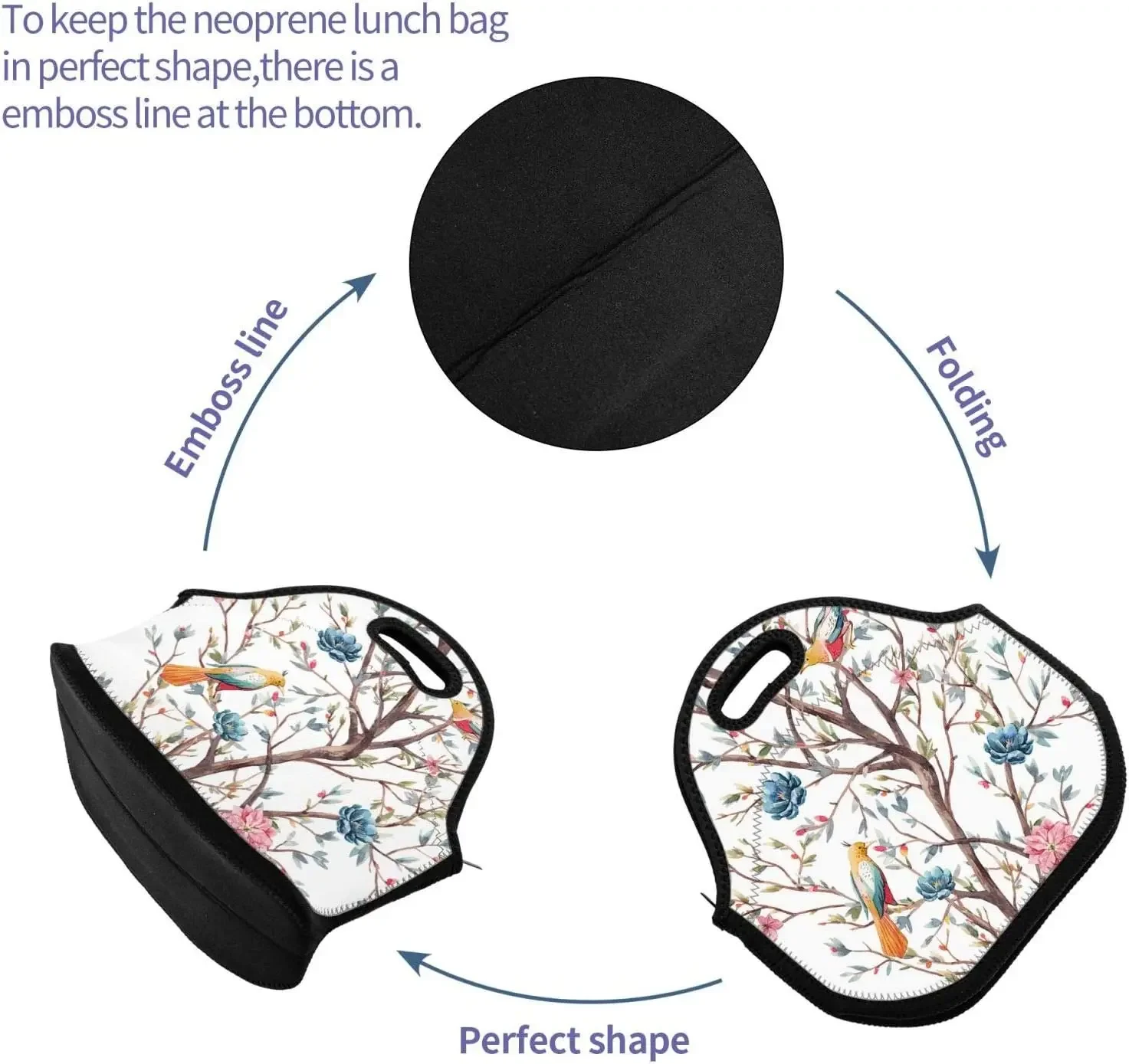 Водонепроницаемая изолированная неопреновая сумка для завтрака с изображением