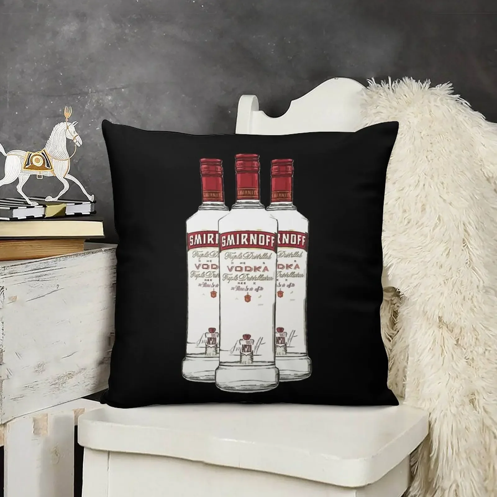 Smirnoff Водка Спирт Стеклянная Бутылка Подарочная Подушка Чехол Для Дивана