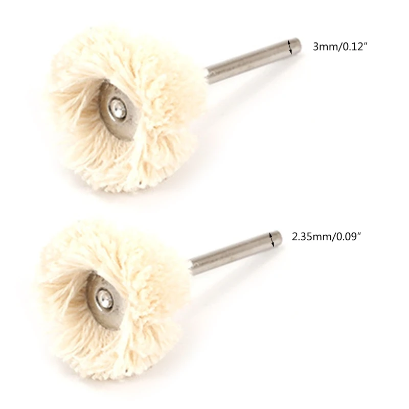 

2.35/3.0mm Shank Polishing Wheel Wool Felt Flat Brush Cotton Grinding Wheel for Jewelry Arts Abrasive Metal Rotary Drosphip