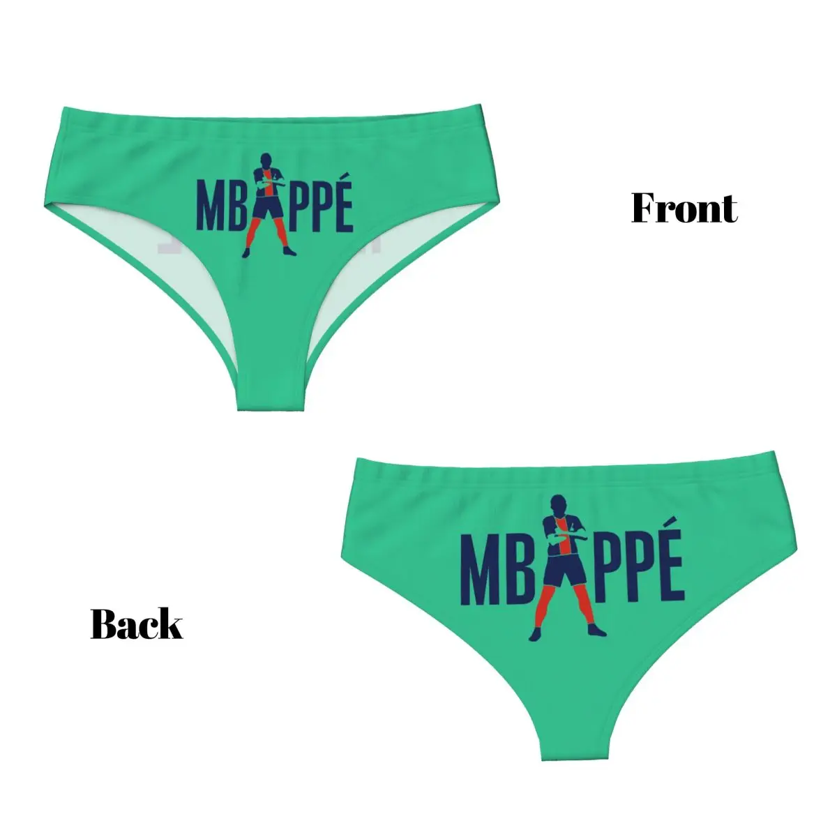 Custom Womens Mbappes Soccer Brief Panties Female Breathable French KM Football Underwear Underpants