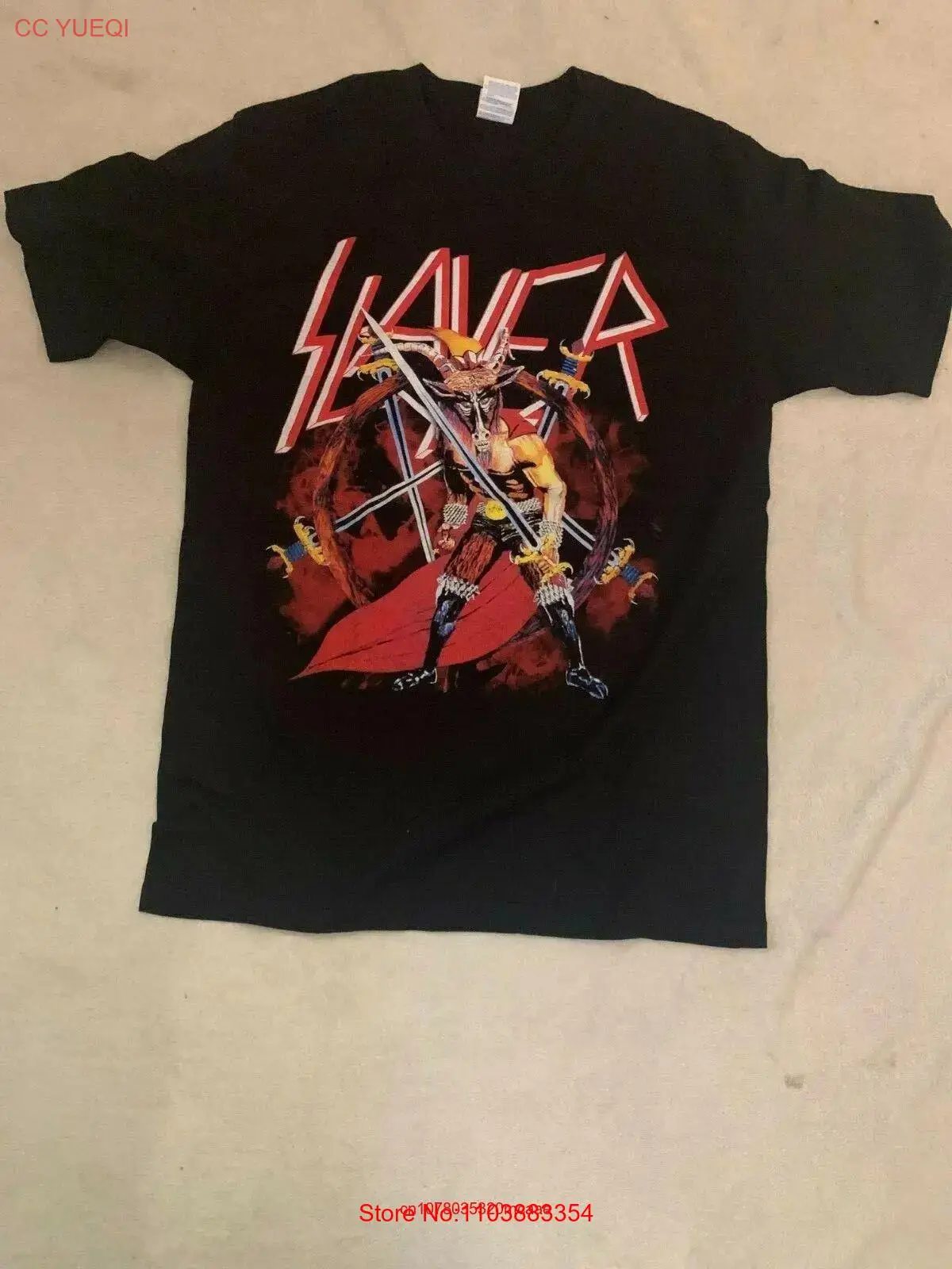 Металлическая футболка SLAYER размер M быстрая отслеживание доставка длинные или