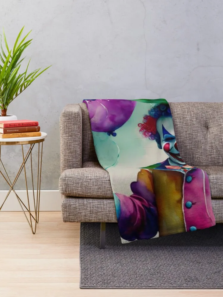 Одеяло с воздушным шаром и клоуном одеяла для диванов гигантские