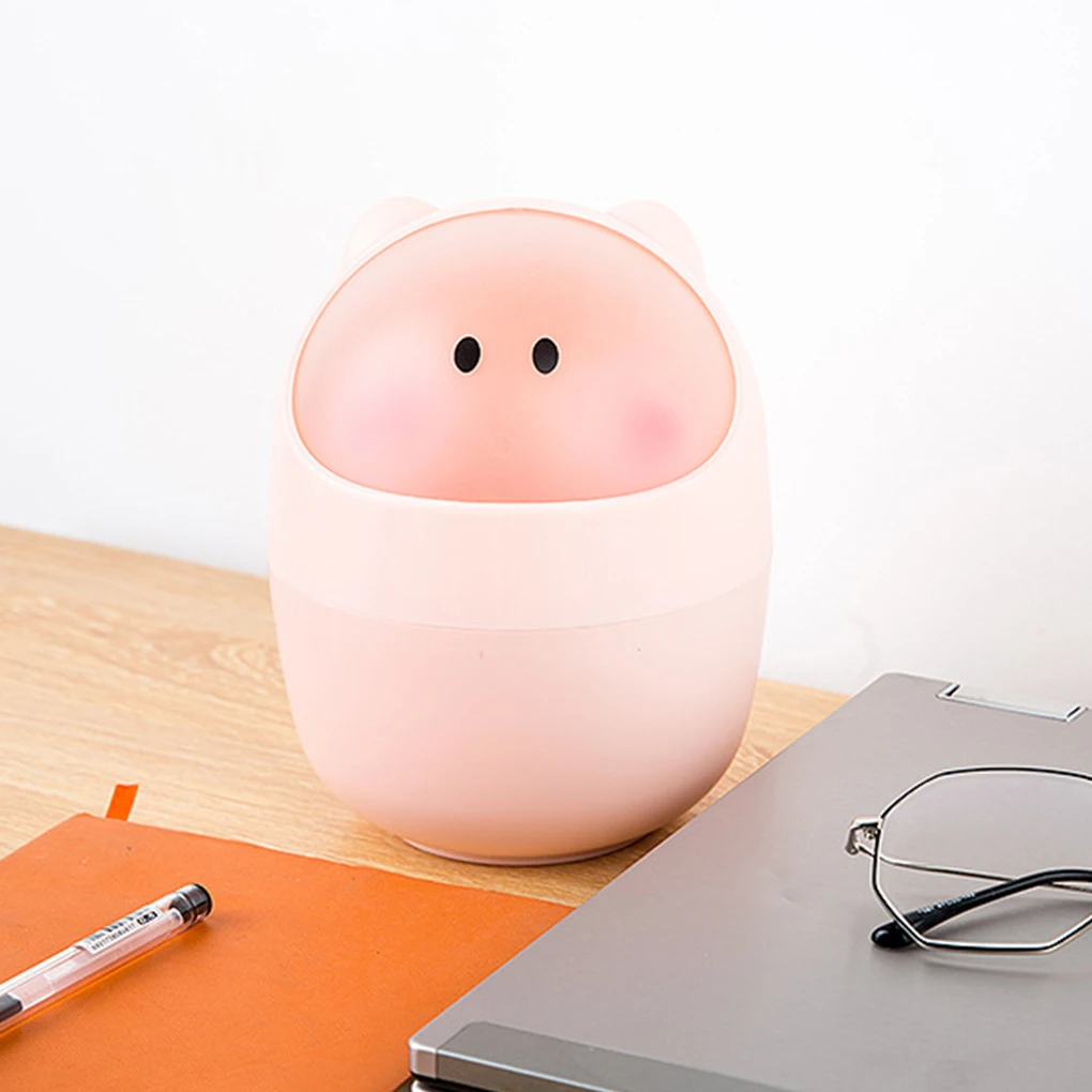 

Mini Garbage Basket Flip Desktop Waste Bin Plastic Pencil Storage Trash Barrel Box Home School Office Paper Towel Storage Bucket