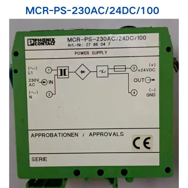 Б/у тест ОК Реле PHOENIX MCR-PS-230AC/24DC/100 2786047