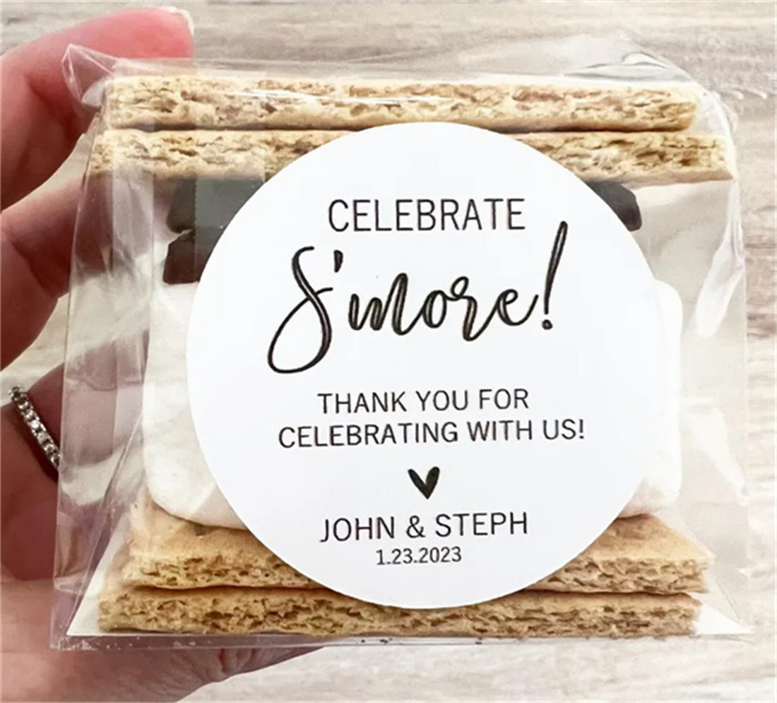 

25PCS S'mores Favor Labels, Wedding Favors, S'mores Bar, S'mores Favors, Wedding Sticker