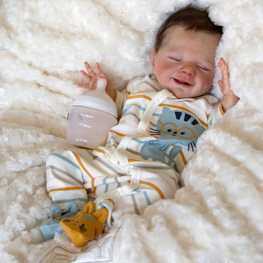 

Lifelike Silicone Vinyl Reborn Baby Doll 20inch/50cm Realistic Cute Sleeping Babies Dolls With Lovely Clothes Kids Playmate