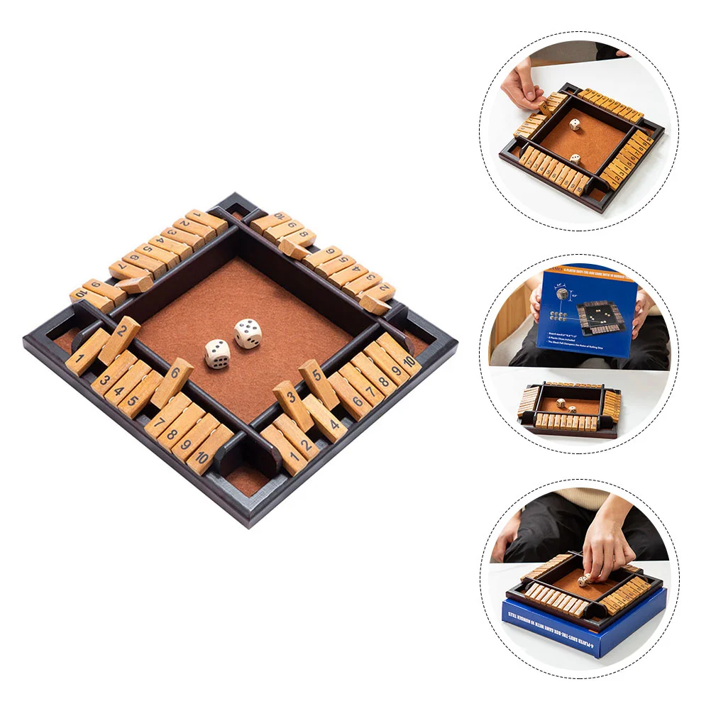

Four-Sided Flop Games Professional Box Dice Game Funny Party Box Dice Game