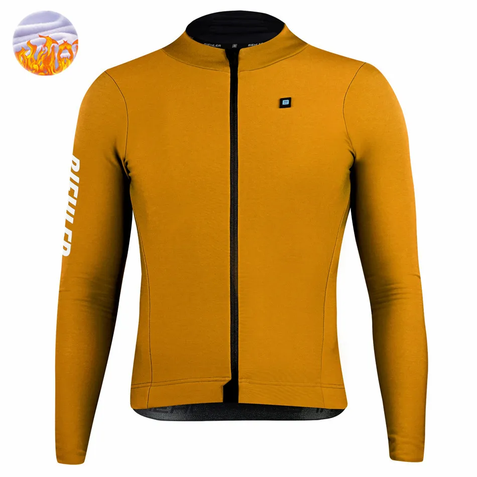 

Biehler Winter Thermal Fleece Cycling Jersey Men Bike Long Sleeve Warm Tops Outdoor Sports Bicycle Jackets Ropa Ciclismo Hombre