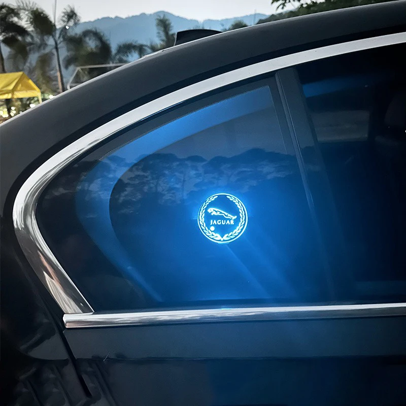 3D автомобильное треугольное украшение для окна атмосферный свет Jaguar XFL XEL E-PACE F-PACE