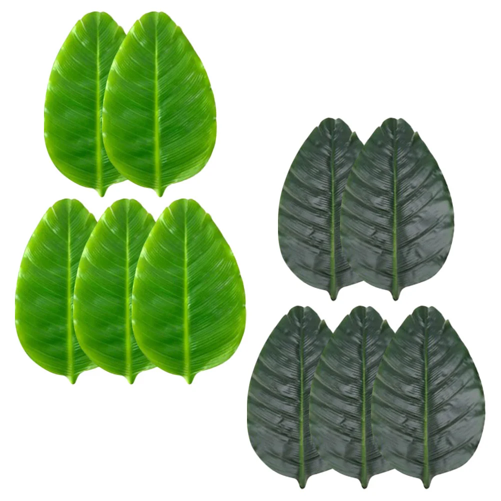 

10pcs Decorative Table Mats Creative Leaf Designed Placemats Party Dish Mats