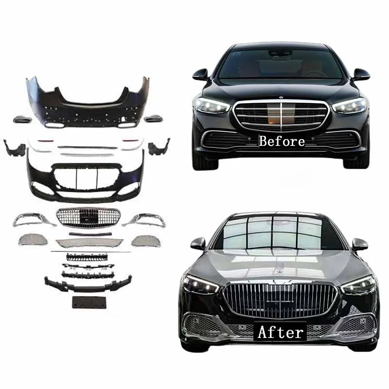 

Genuine car bumpers For 2020-2024 Benz W223 S-class S430 S600 S550 S300 S650 upgrade Maybach bodykit Rear Diffuser car grill