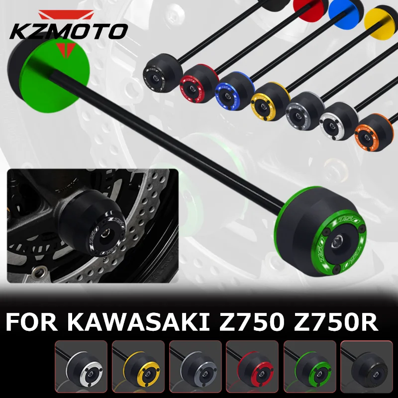 

z750 R/S NEW Motorbike For Z750 Z750R Z750S Z 750/R/S CNC Aluminum Front Axle Slider Wheel Crash Pads Falling Protector Pad Kit