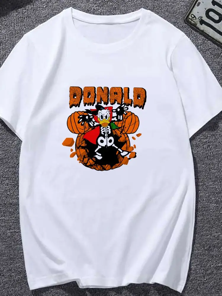 

Disney Donald Duck Print White Women Halloween T-Shirt Tops Selling Exquisite Graphic Comfy All-match Female T Shirt Dropship