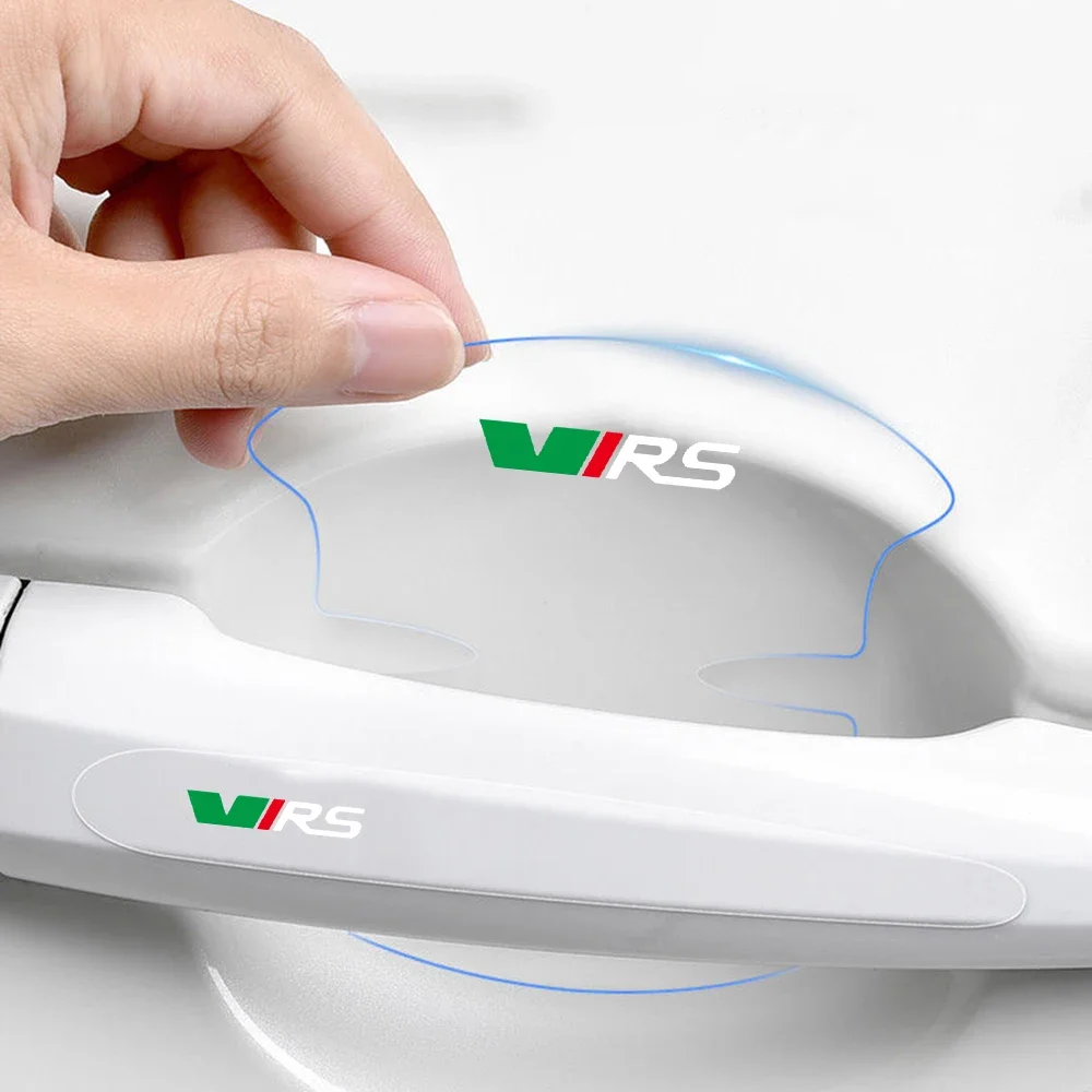 Наклейка на дверь автомобиля 8 шт. прозрачная наклейка дверную чашу с логотипом VRS