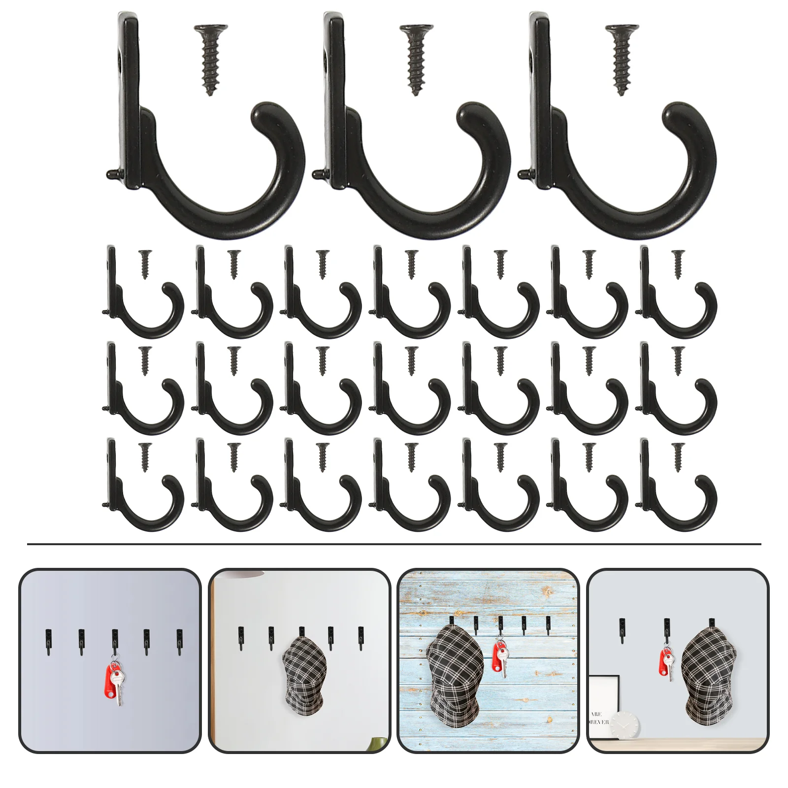 

58 Pcs Clothes Hook Plain Coffee Mugs Metal Hooks Decorate Small Wall Hooks Zinc Alloy Hooks Hanging Small Hooks Child