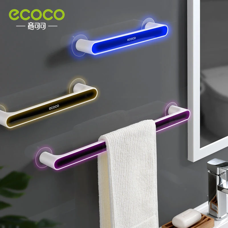 

ECOCO Punch Free Bathroom Towel Rack Shoes Holder Shelf without Drilling Self-adhesive Cupboard Cabinet Door Home Organizer