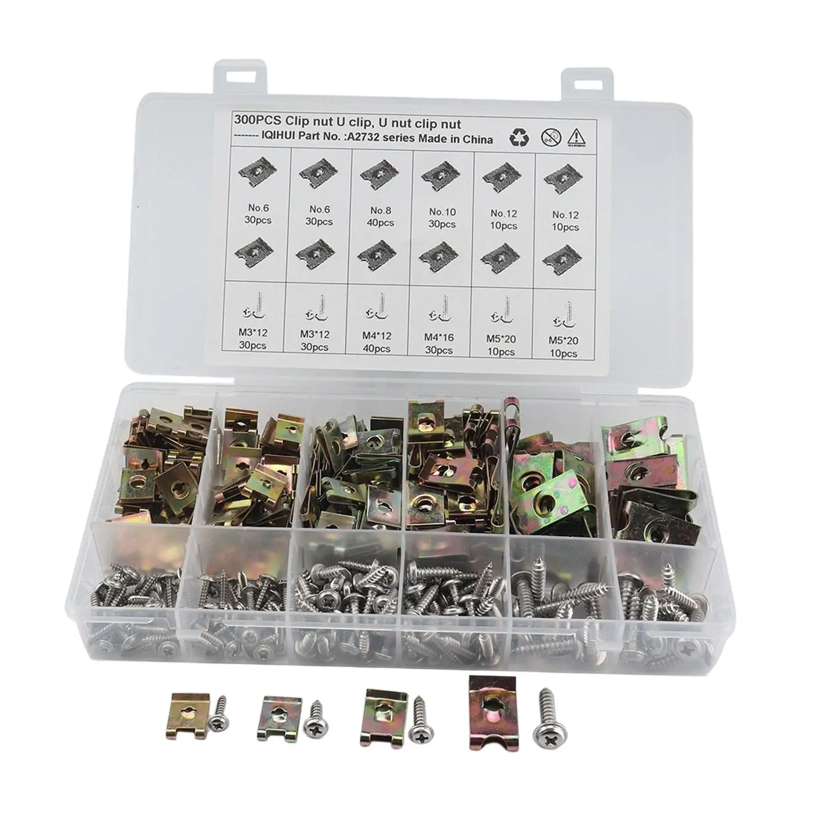 300 шт. набор креплений для гаек M3x12 M4x12 M4x16 M5x20