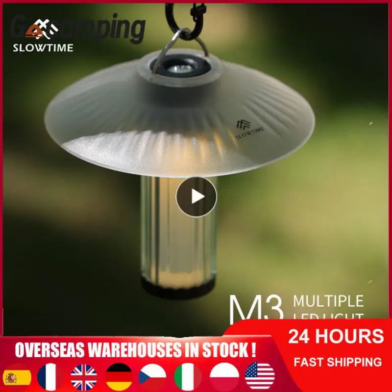 

2600mah Tent Lantern Stepless Dimming Camping Flashlight Light Source Type-c Charging Outdoor Torch Fishing Hand Lantern