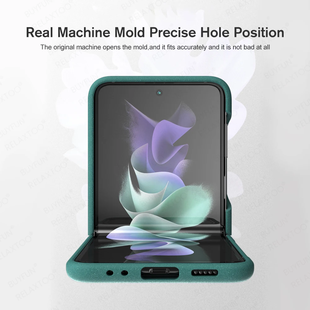 Матовый защитный чехол с петлями из песчаника для Samsung Galaxy Z Flip 3 5G тонкие